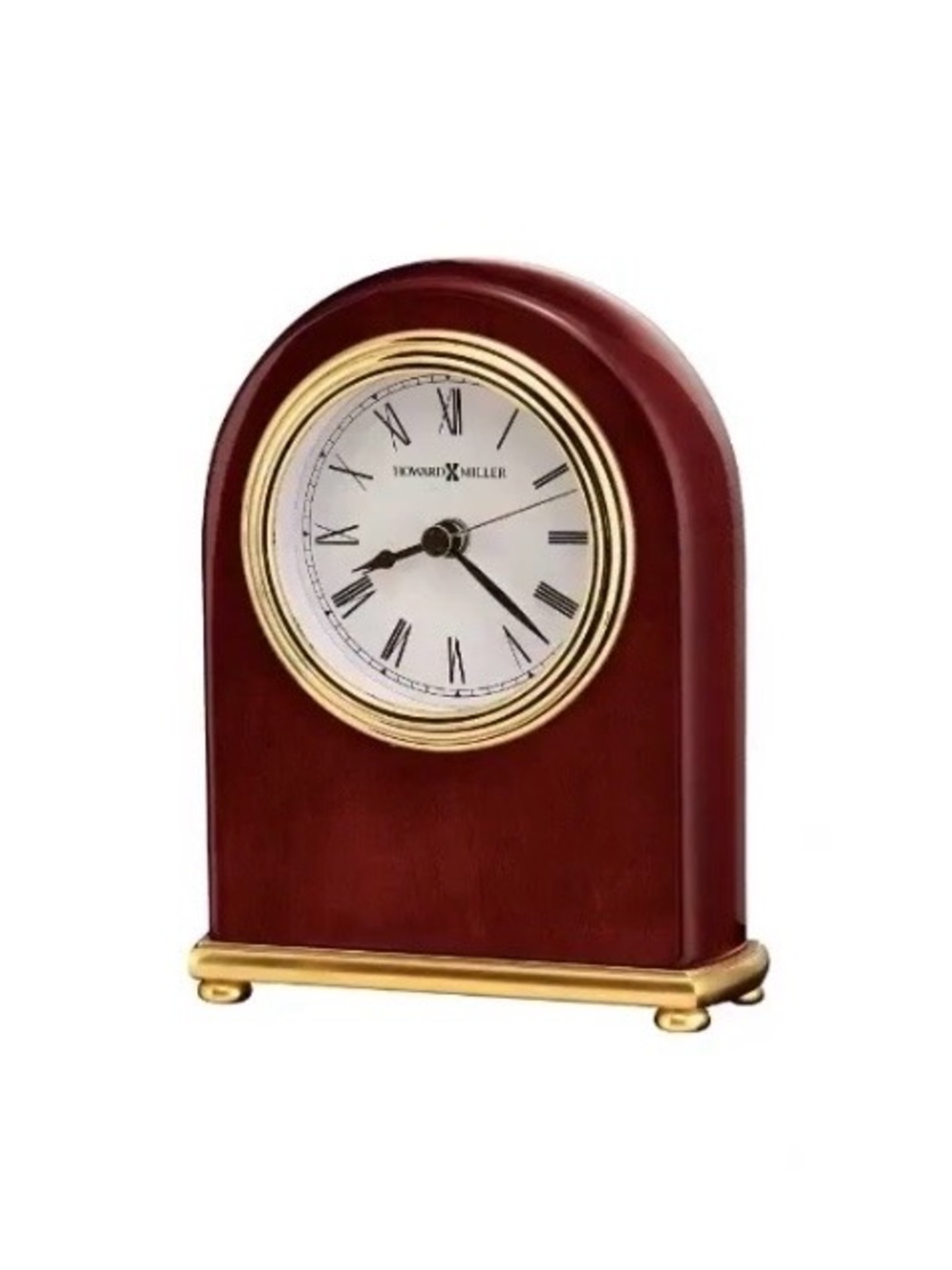 Howard Miller Rosewood Arch Alarm Clock, Model 613-487, Battery-Operated, NIB